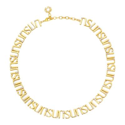 Sunshifen镀金字母项链配饰轻奢