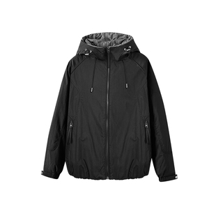 二十二号穿搭冬季加厚保暖防风连帽冲锋棉服男高级感棉衣外套上衣