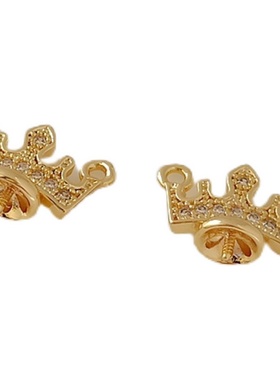 diy铜镀真金镶嵌锆石手工项链