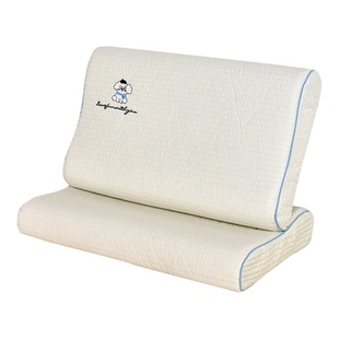 纯棉儿童乳胶枕头学生成人波浪形透气薄款抗菌防臭舒适枕芯单人枕