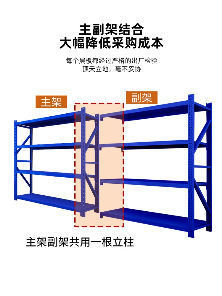 仓库置物架多层家用阳台储物架商业超强加厚承重仓储移动货架