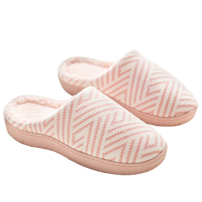 外贸原单棉拖鞋女秋冬季厚底保暖加绒家用月子室内防滑北欧居家鞋