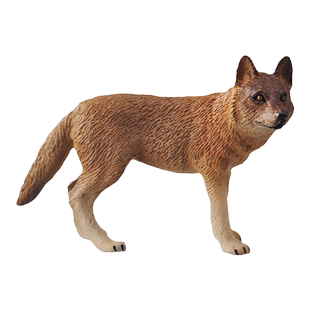 童德仿真动物玩具喀斯喀特棕狼模型野生野狼儿童认知摆件