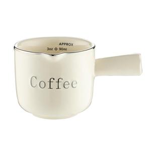 onlycook家用陶瓷小奶盅奶罐意式浓缩咖啡萃取量杯盎司接液杯刻度