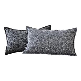 2026新款早春涤亚麻抱枕灰白色靠垫抱枕办公室腰靠汽车腰枕样板间