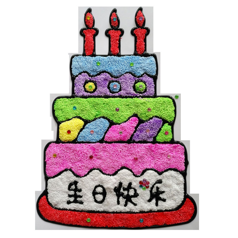 儿童雪花泥粘土免烤胶画diy手工