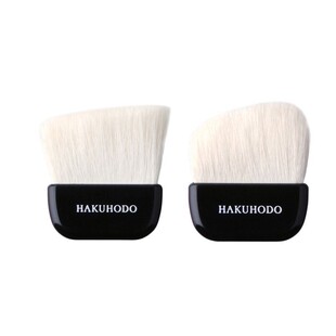 日本白凤堂便携式迷你山羊毛扇形刷/扁刷 可放入E大饼H2373 H2374