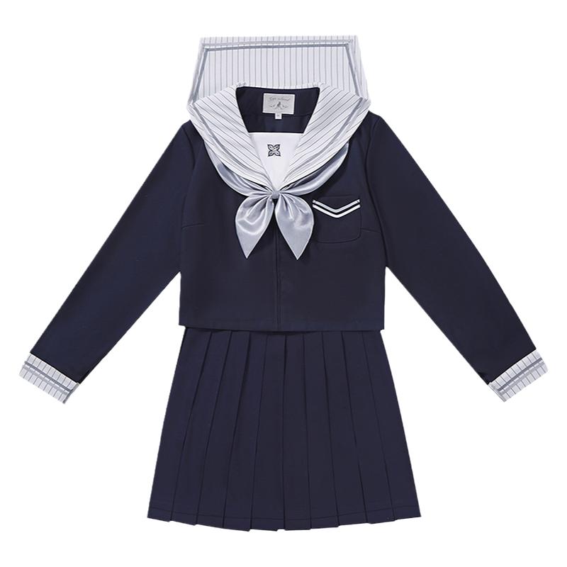 猫屿jk制服原创校供日系学院风正统基础款中间服百褶裙水手服套装