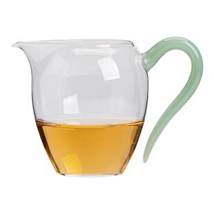圭隐堂草堂公道杯天青玉耐热玻璃分茶器泡茶杯蛋盅公杯茶海分茶器