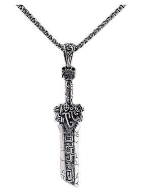 法国IDee古剑项链潮男 泰银吊坠个性925纯银饰配品轻奢小众设计