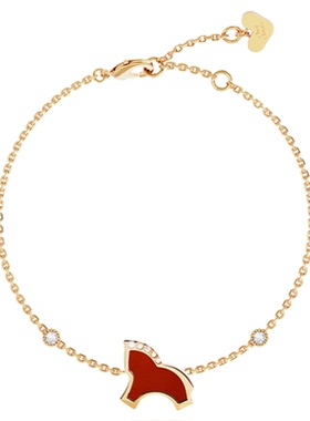 [双旦新品预售]杜蔻红色小马手链