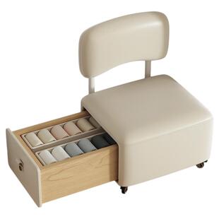 收纳凳家用门口换鞋凳可坐玩具置物凳创意万向轮矮凳储物凳小凳子