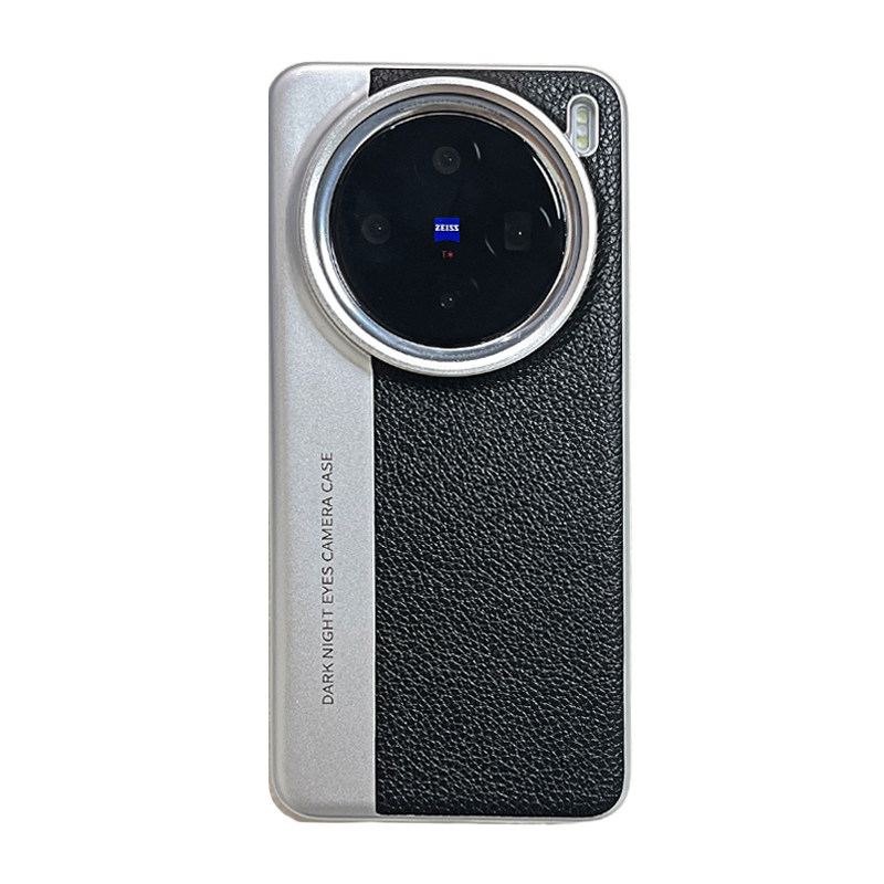 【石墨黑皮纹相机壳】适用vivo200ultra/vivox300/200Pro/200手机壳新款网红潮牌个性高档商务防