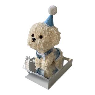 新年214情人节告白礼物马尔济斯比熊萌狗狗永生花送女友闺蜜纪念