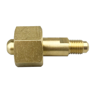 中央空调G5/8氮气钢瓶转接头过桥全铜打压接头高压氮气试压连接头