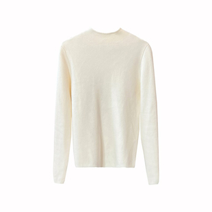 超暖和~很厚实!半高领加绒弹力打底衫女秋冬新款内搭针织衫上衣