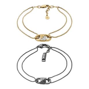 Armani阿玛尼情侣手链 LOVE系列互锁双链手链礼盒装生日礼物