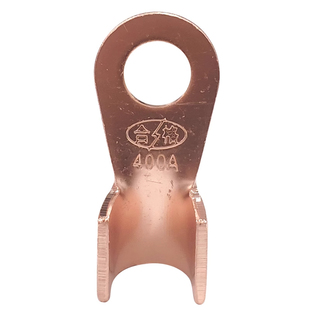 国标OT紫铜开口鼻纯铜接线端子3A/100A平方圆孔电瓶线耳铜接头