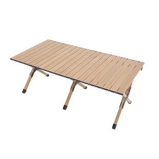 黑鹿露营桌椅木纹铝合金蛋卷桌户外轻量便携野餐折叠桌子椅子