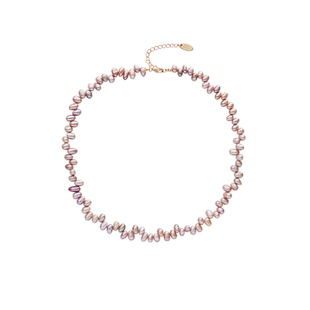 Amber Lollipop淡水珍珠项链女轻奢小众锁骨链紫色小米珍珠颈链