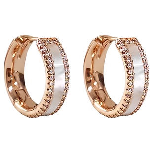 新闻女王2MAN姐佘诗曼同款复古双层微镶闪钻耳扣耳环时尚耳饰品