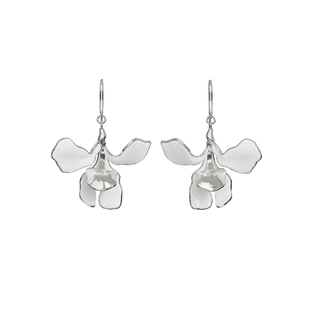 Mini 美颂之光MAISON LUMIERE 鸢尾尾白珐琅mi耳环 马凡舒同款