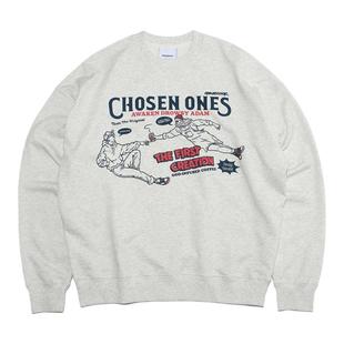 ABSURD LOGIC 荒诞逻辑 创造亚当天选咖啡美式复古卫衣 纯棉男女