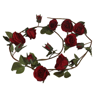 仿真玫瑰假花藤条装饰花藤 塑料花客厅空凋管道缠绕遮挡藤蔓植物