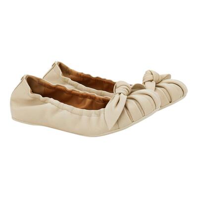 【礼物】FERRAGAMO菲拉格慕女士蝴蝶结装饰芭蕾舞平底鞋