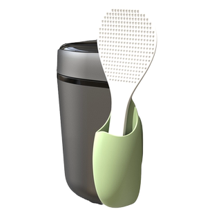 创意饭勺收纳架厨房电饭锅煲放饭铲托挂架饭店打饭勺座家用汤勺架