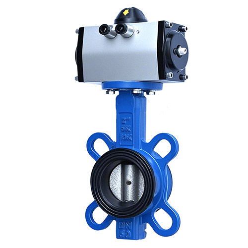 气动对夹式蝶阀D671X-16Q软密封四氟304不锈钢板开关阀DN50 65 80