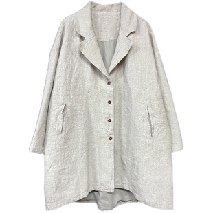 沉香布衣草堂衣路走来 西服外套春季新款宽松遮肉长袖衬衫