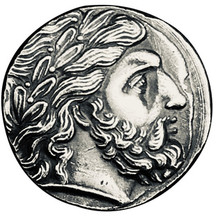 复古希腊银币纯银未镶嵌众神之王宙斯射手座守护神项链护身符吊坠