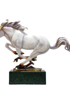 必禧利黄铜马到成功办公室装饰品