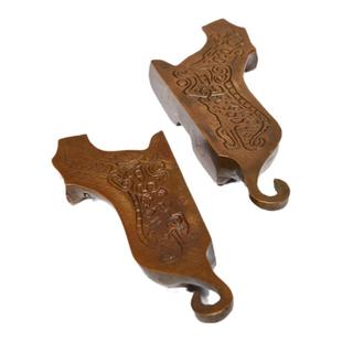 【西泠文房】兵符虎符镇尺一对文房四宝书法国画宣纸压纸笔搁铜镇纸书镇纸镇摆件把玩纸镇仿古青铜器铜文房