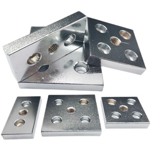 铝合金端面连接板3060/4080/8080/6060/4590铝型材碳钢地脚支撑件