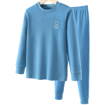 多妙屋春秋冬男50支纯棉内衣套装