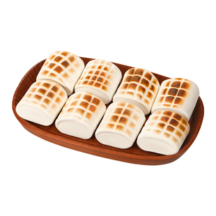 白岛烧烤棉花糖低甜度大块围炉煮茶食材可以碳烤超大的炭烤棉花糖