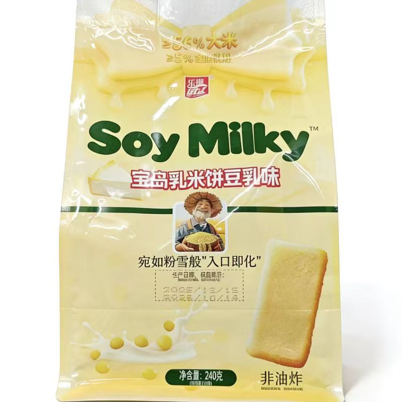 乐滋宝岛乳米饼豆乳味香蕉牛乳味台湾风味老式非油炸入口即化零食