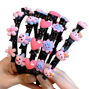 儿童发箍女童不勒头公主碎发编发神器女孩发夹压头箍宝宝发卡头饰