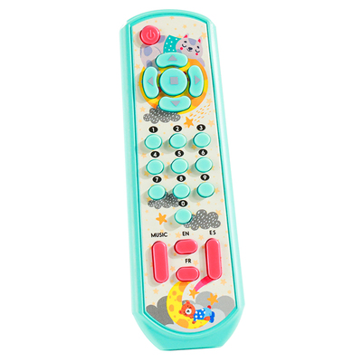 软牙胶仿真宝宝车钥匙婴儿音乐遥控器手机玩具可啃咬儿童按键探索