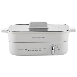 罗娅电火锅锅鸳鸯锅分体式家用可拆洗煎炒电热锅电煮锅火锅专用锅