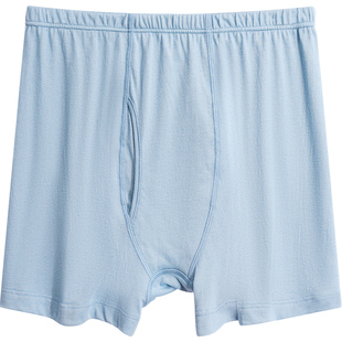 3条ab男士内裤男纯棉平脚裤中老年人四角裤加肥大码宽松爸爸短裤