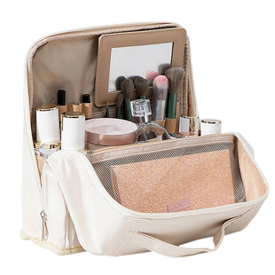 化妆包女便携收纳包立式大容量便携式手提旅行化妆品化妆刷收纳袋