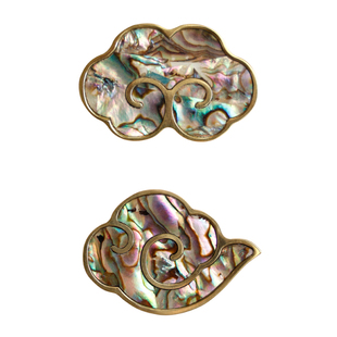 百年墨宝祥云螺钿黄铜镇尺 压纸镇尺书法学生文房四宝批发镇尺一对精致实用礼品文创礼盒