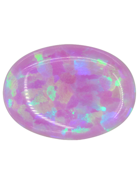 蛋形平底素面人造澳宝椭圆形宝石 欧泊紫色系粉紫OPAL主石OP10