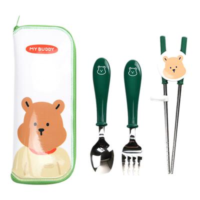 韩国Dailylike儿童叉勺筷子套装