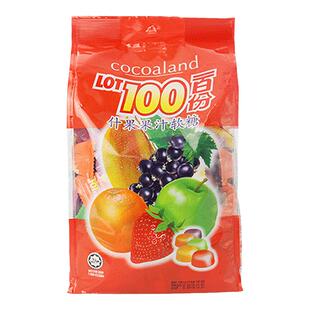 百分百软糖马来进口lot100一百份果汁味软糖1kg装婚庆喜糖约140粒