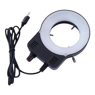 PDOK显微镜led环形光源补光灯工业相机视觉检测专用65mm可调光圈CCD聚光磨砂灯罩不反光均匀照射USBOK65