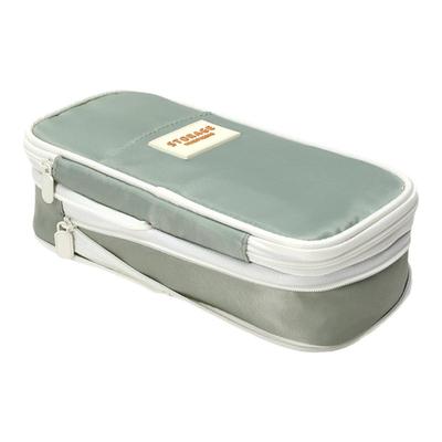 纯色涤纶大容量笔袋工厂直销